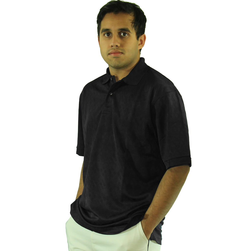 LV Half Sleeve Summer Polo Shirt For Men-Dark Navy & Black With Multi 